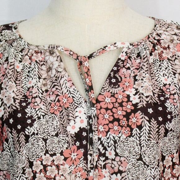 Simple Fun Floral Flowy Boho Blouse Size S - Picture 2 of 10